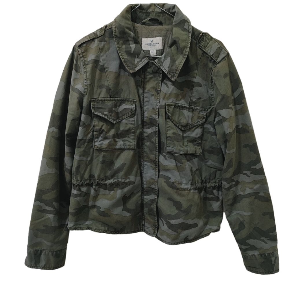 jaket American eagle camo canvas boxy