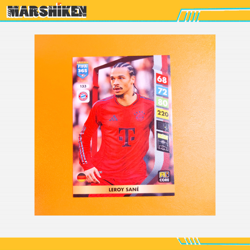 Kartu Bola Adrenalyn XL Panini FIFA 365 - Football Trading Cards - CORE - LEROY SANE