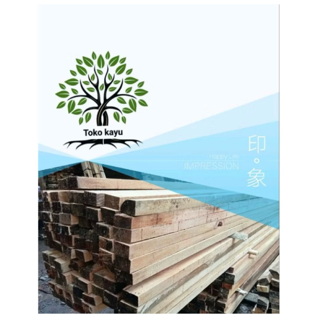 kayu kaso meranti campur 5x7 panjang4meter per batang