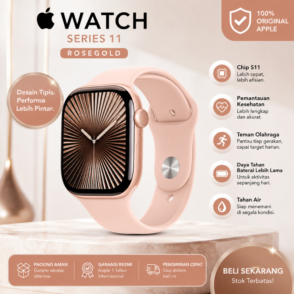 NEW Apple Watch Series 11 iWatch Pria Wanita, Jam Tangan Pintar Premium, NFC Bluetooth Call