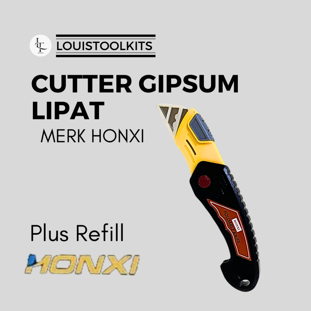 Cutter Gypsum Lipat / Cutter Lipat Gypsum Cuter Free isi Cutter Pisau Serbaguna [ Per 6 Pcs ]