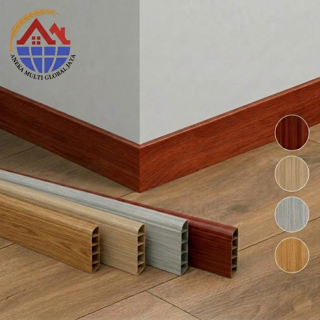 List Plint PVC list plank skriting lantai vinyl lantai kayu