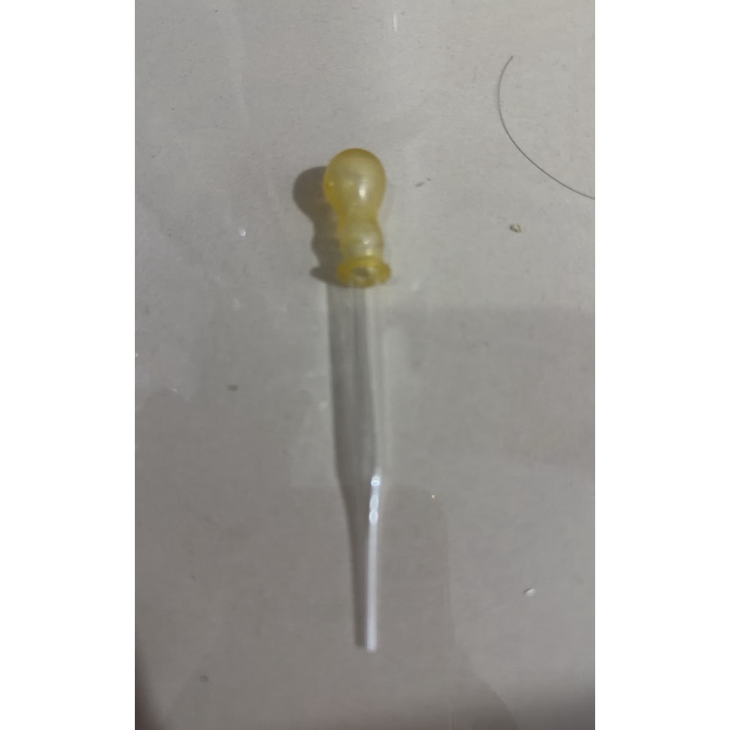 pipet pyrex kaca kuning 9cm