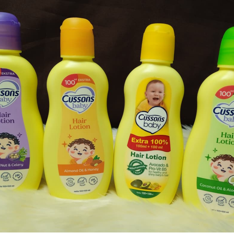 Cussons Baby Hair Lotion Coconut Oil& AloeVera - Almond Oil & Honey - Avocado & Provit B5 - Candle N