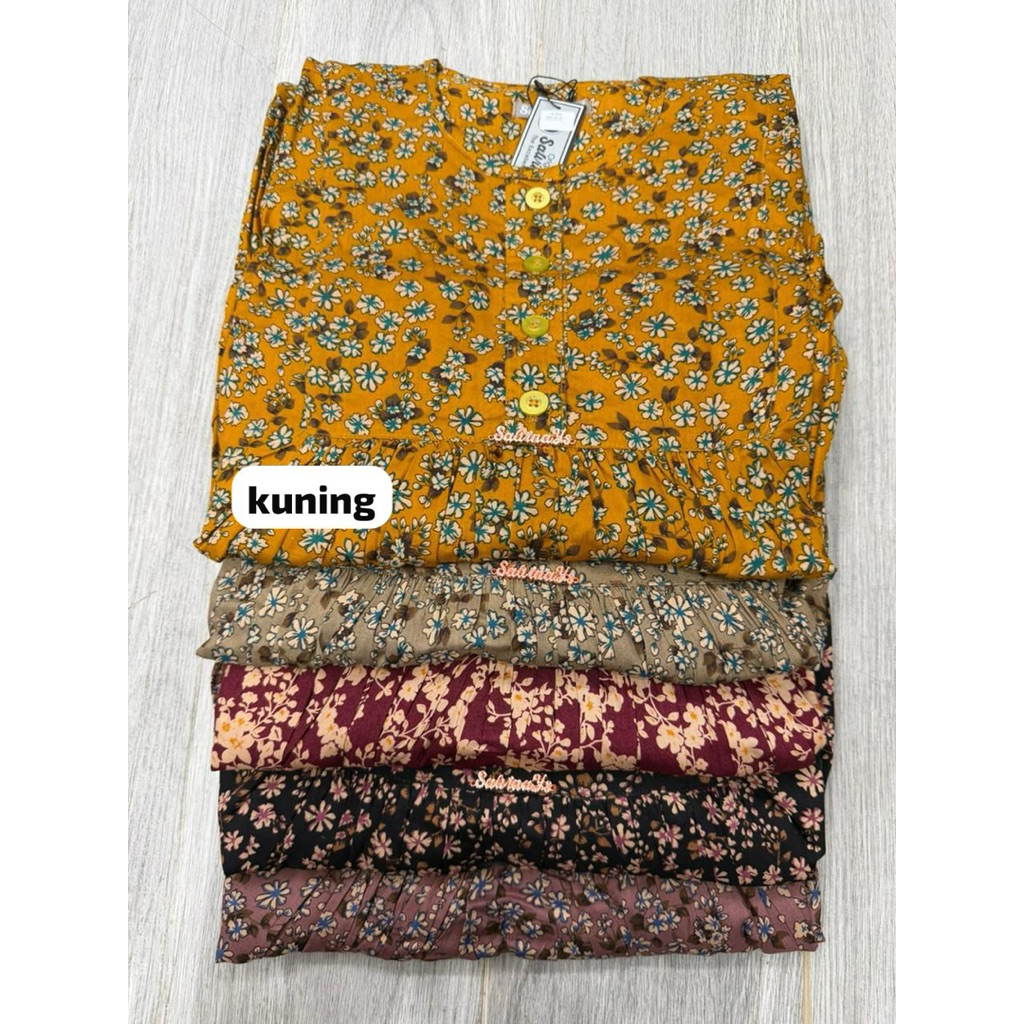 Midi dress salvina.ys ori motif bunga kecil