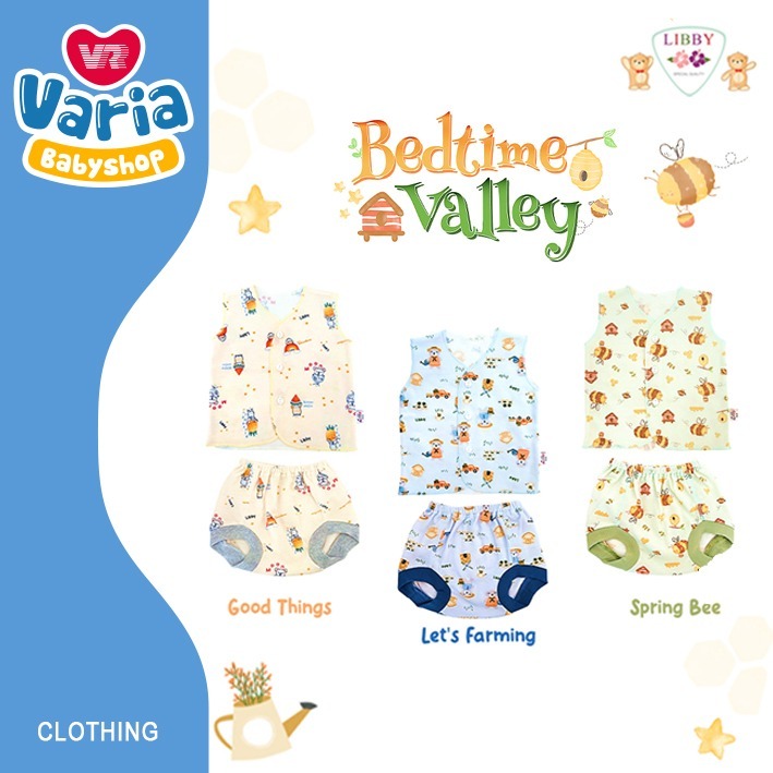 Libby Setelan Baju Singlet Celana Pop Newborn /Baju Bayi / Baju Kutung Newborn |  LIBBY BABY