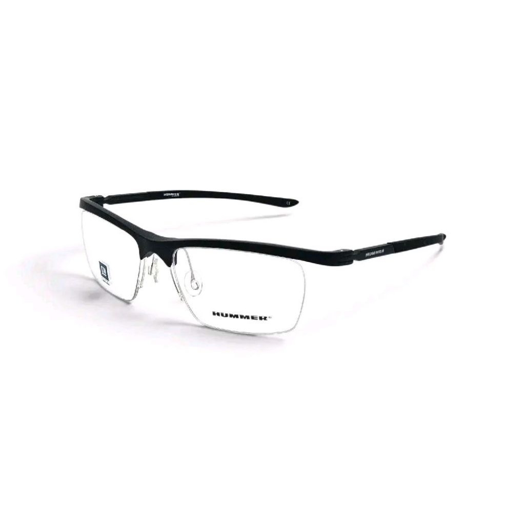 Frame Kacamata Sporty Hummer H782 Hitam Doff Full Half Frame Original Bahan Plastik Size 56