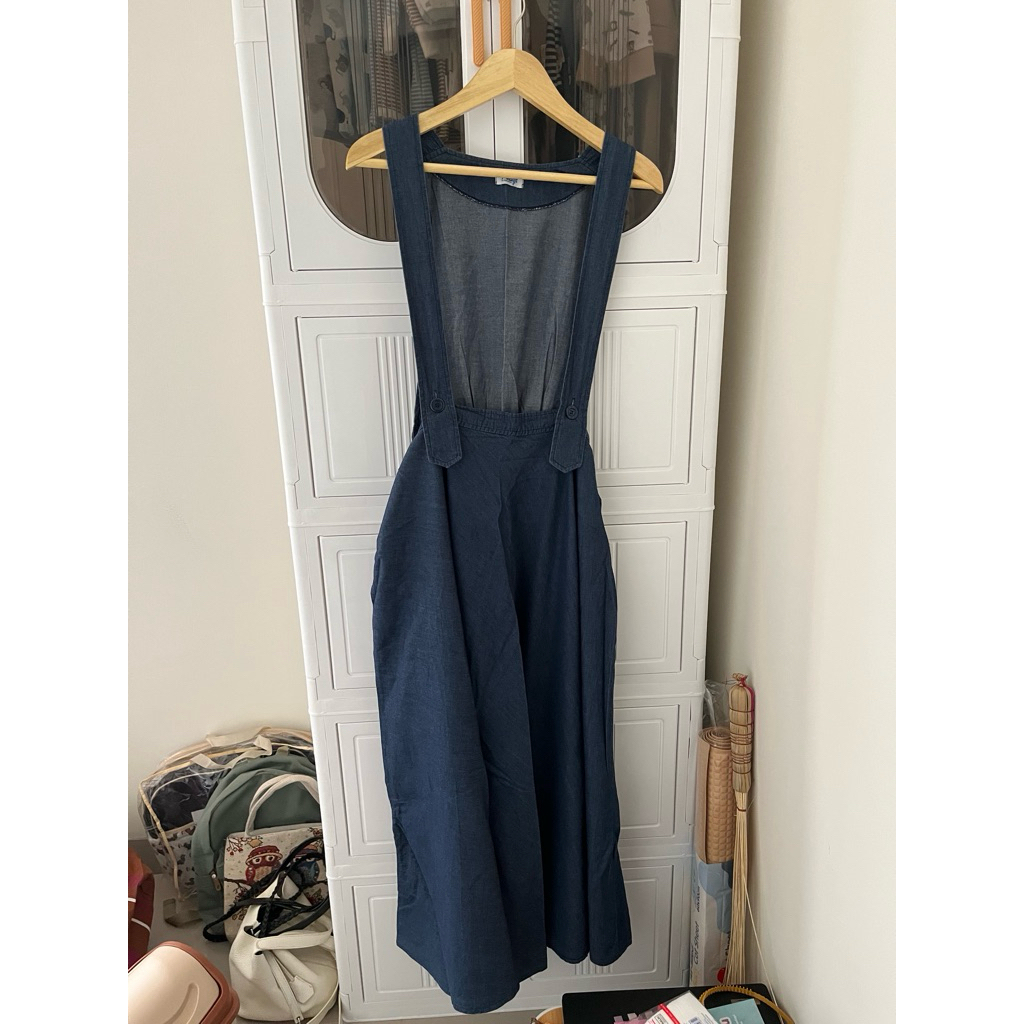 [COD] Preloved Overall Rok Jeans Denim Ngembang