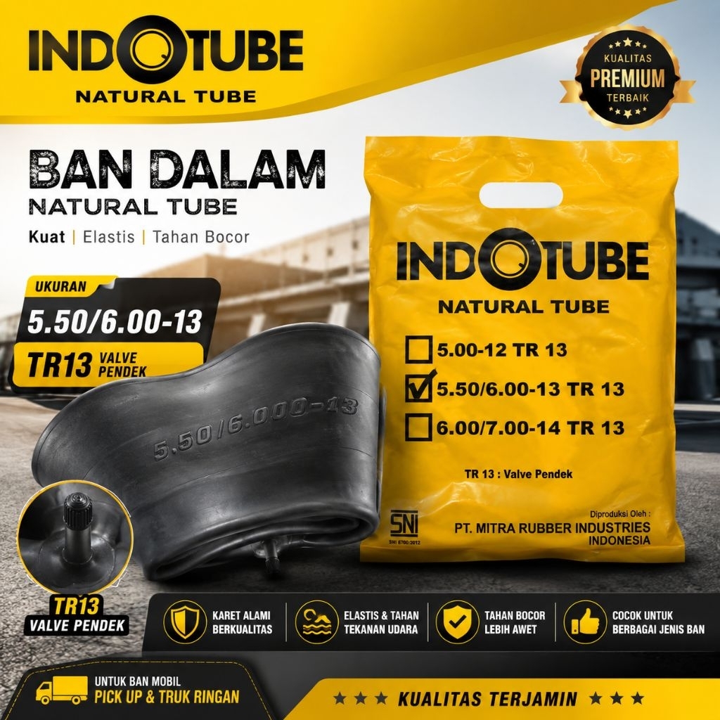INDOTUBE BAN DALAM MOBIL RING 13 UKURAN 550-13 UNTUK GRAND MAX DAN SEJENISNYA