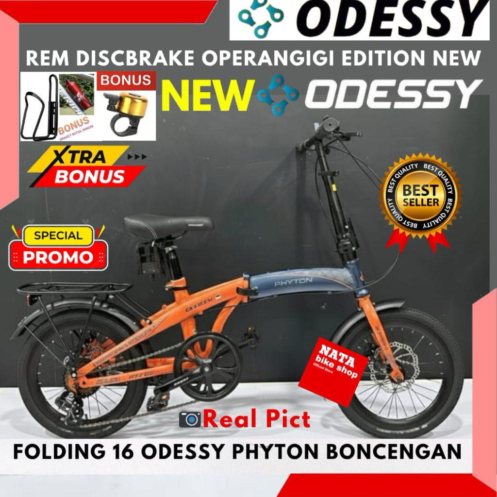 Sepeda Lipat 16 Odessy Phyton Rem Discbrake Operangigi Terbaru