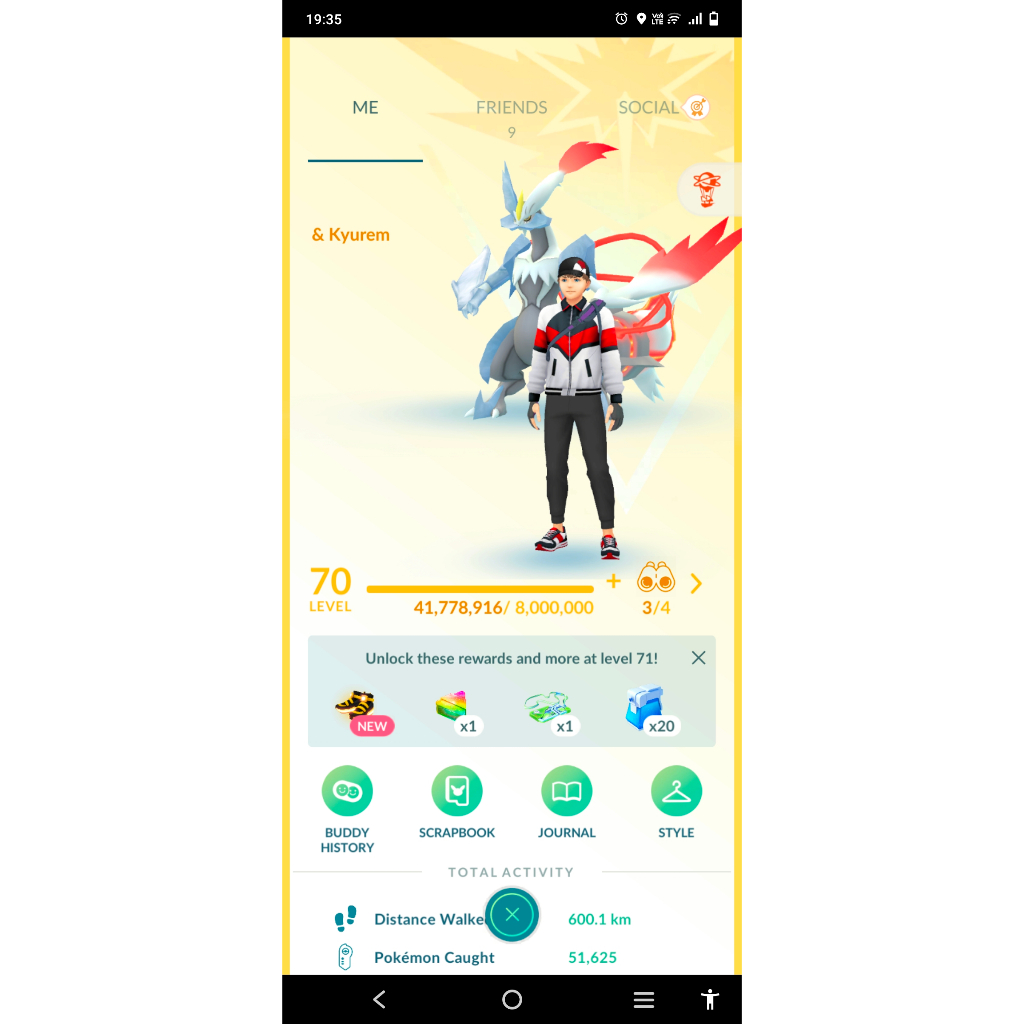 Paket Pokemon Go Siap Pakai (Akun level 70) Fusion Shiny Black Kyurem, Fusion White Kyurem normal, S