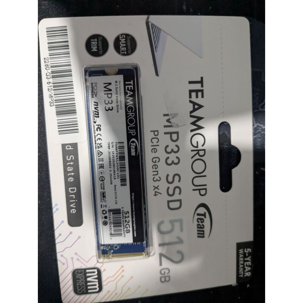 SSD TeamGroup 512GB NVME