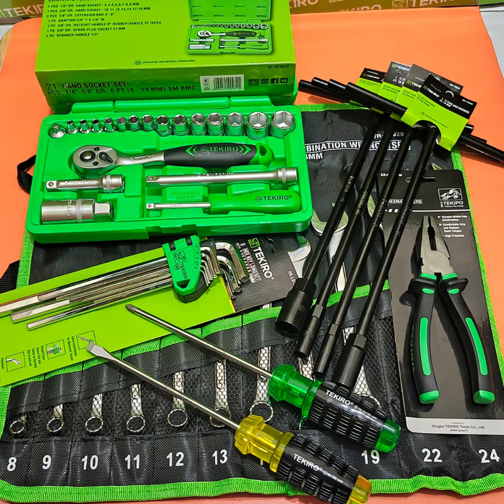 Tool kit Set Lengkap Tekiro / Kunci Bengkel Full Set - Alat Perkakas Kunci Mekanik Komplit - Tekiro 