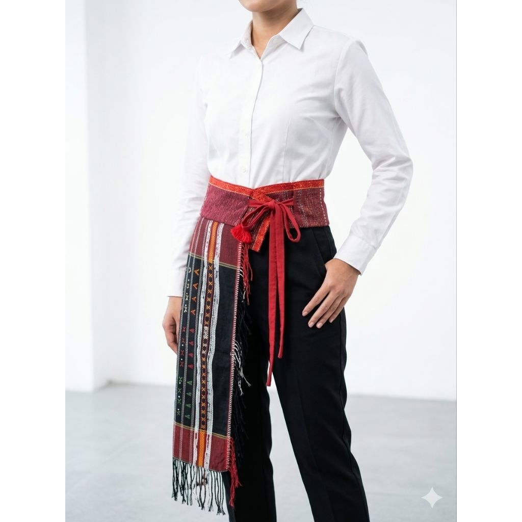 obi belt ulos, obi ulos batak, obi kekinian, obi ulos wanita, obi ulos sadum, size 84-110cm
