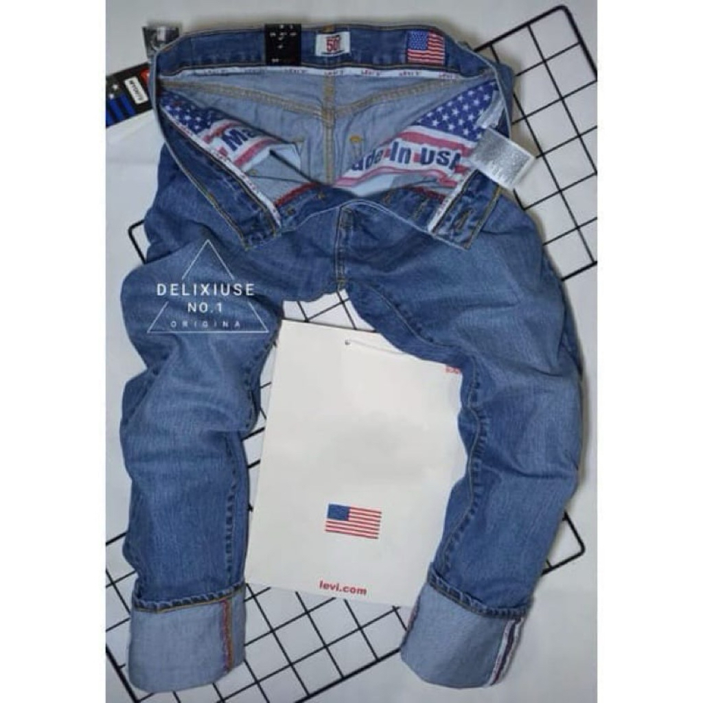 Celana Levi’s Pria 501 Made In Usa Jeans Original Standar Reguler Fit