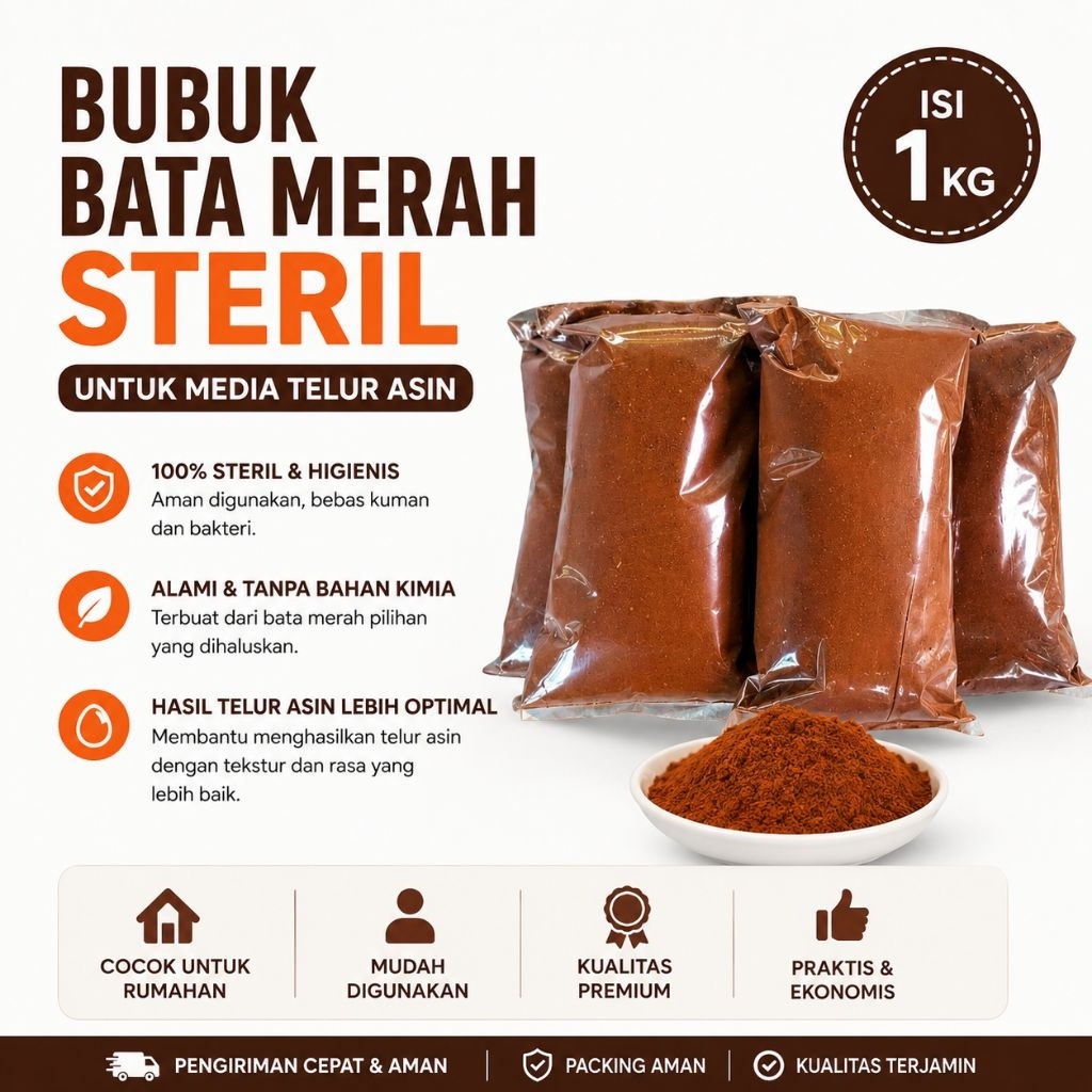 Bubuk Bata Merah Pasir Bata Merah Media Telor Asin