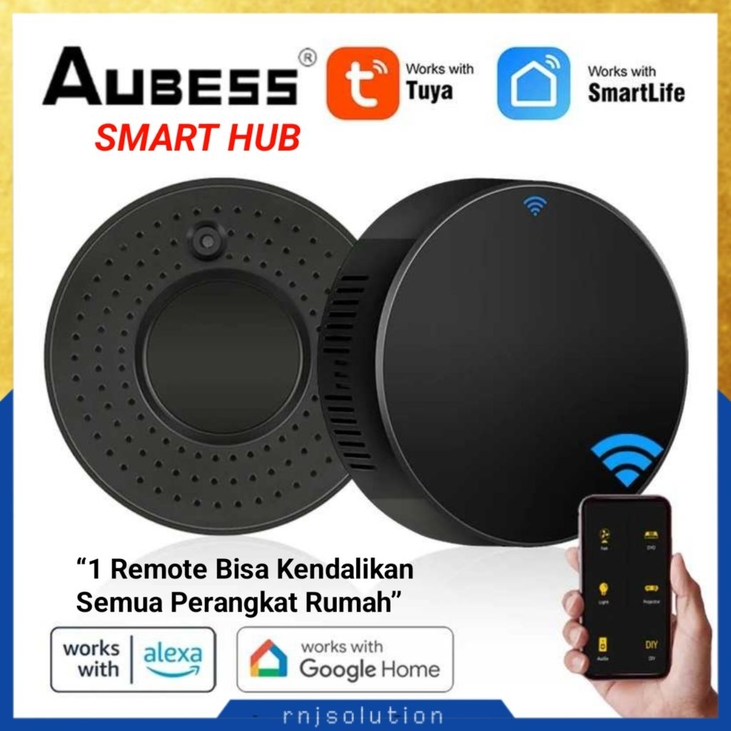Smart IR Remote Universal WiFi Hub Tuya Aubess A2 untuk TV AC STB Smart Home Alexa Ggl Assistant