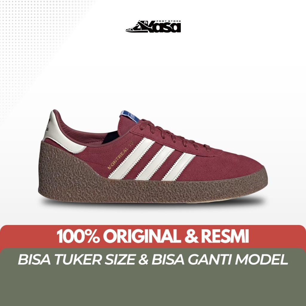 Sepatu Sneakers unisex Montreal 76 OG Noble Maroon Off White Gum