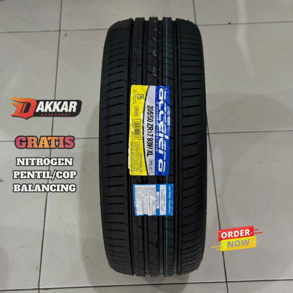 BAN MOBIL ACCELERA 205 50 R17 IOTA EVT BAN MOBIL TUBELES R17 BARU 205/50 RING 17 ACCELERA