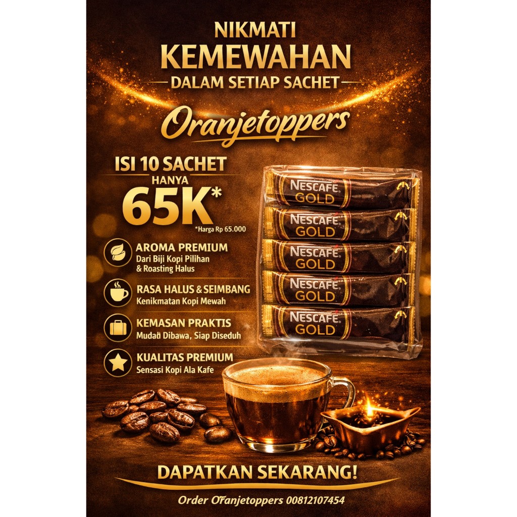 Nescafe Gold kopi sachet isi 10 pcs