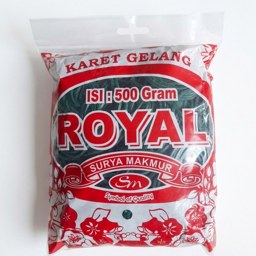 Karet Gelang Hijau ROYAL 500 Gram Surya Makmur / Karet Pentil Kiloan Elastis Anti Putus
