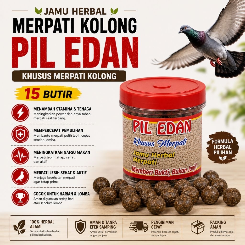 Jamu Merpati Pil Edan Super Giring & Stamina | Vitamin Burung Kolongan Balap | Obat Giring Merpati C
