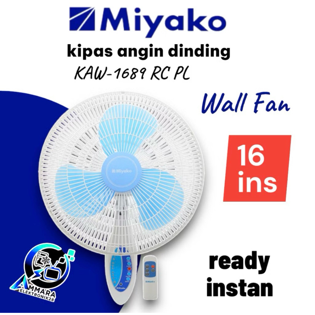 Miyako KAW-1689 RC Kipas Angin/Wall Fan Remote Control KAW 1689 RC / KAW1689 RC / KAW 1689RC