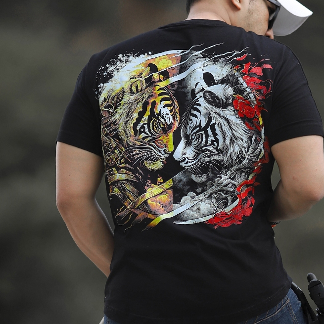 KAOSBOS.ID - Kaos Distro Tiger Tactical Brimob Pria Lengan Pendek Lapangan Buser Polisi