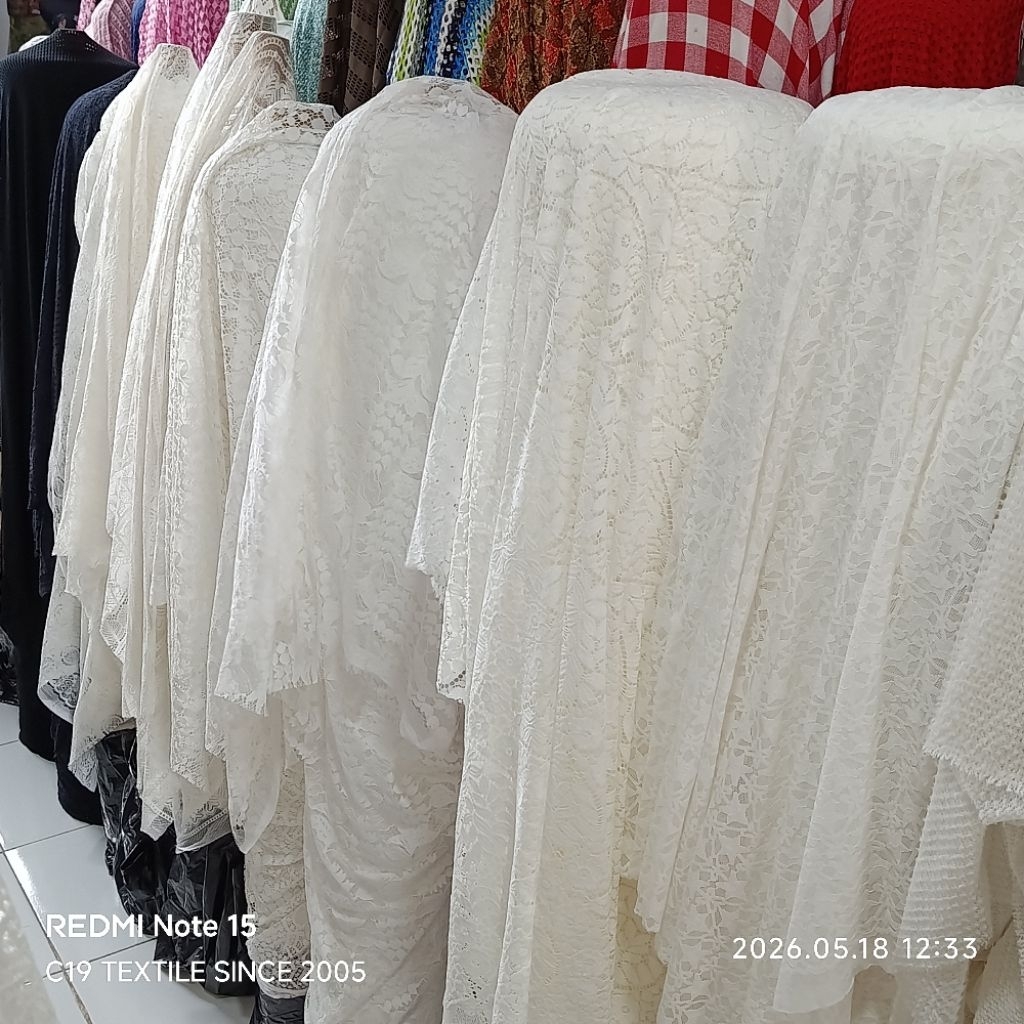 HARGA/0,5 M / BAHAN BROKAT KATUN PREMIUM / BAHAN BRUKAT MALIKA  KAIN BURKAT BUNGA TIMBUL KAIN BORKAT