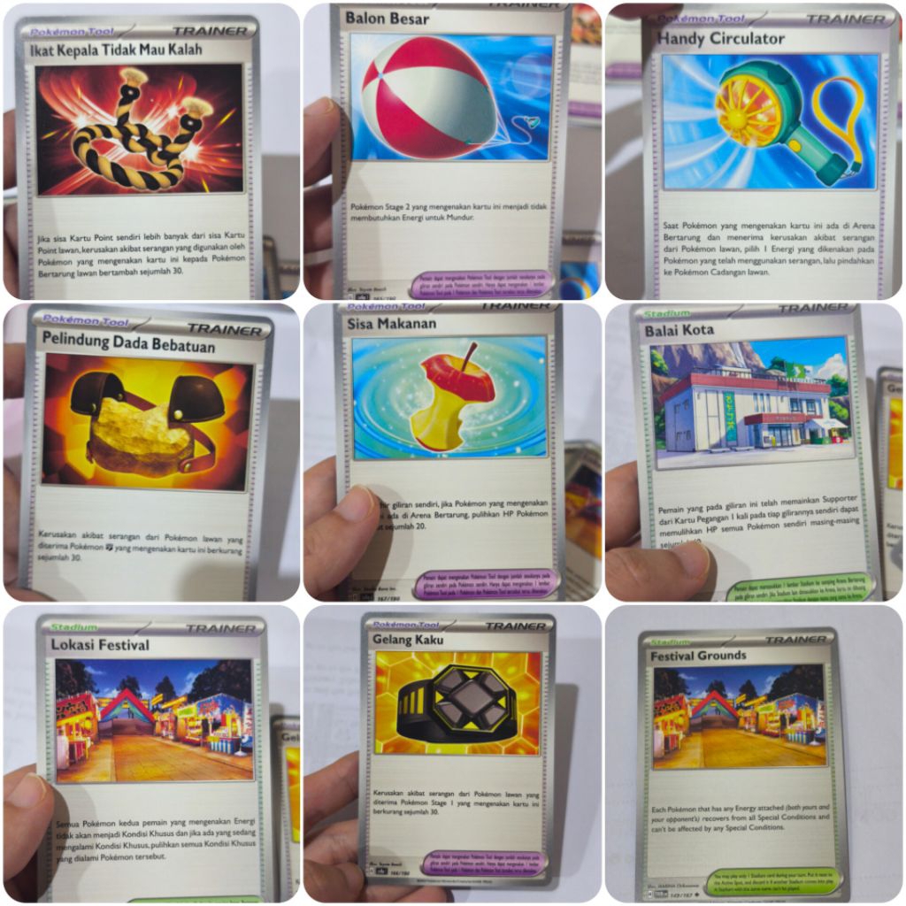 Kartu Pokemon Indonesia TCG supporter Pokemon tools