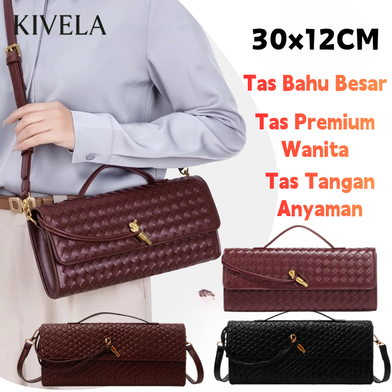 [COD] Tas Bahu Besar Tas Premium Wanita Arrow Bag Largetas Woven Tas Tangan Anyaman Jodie Wanita Veg