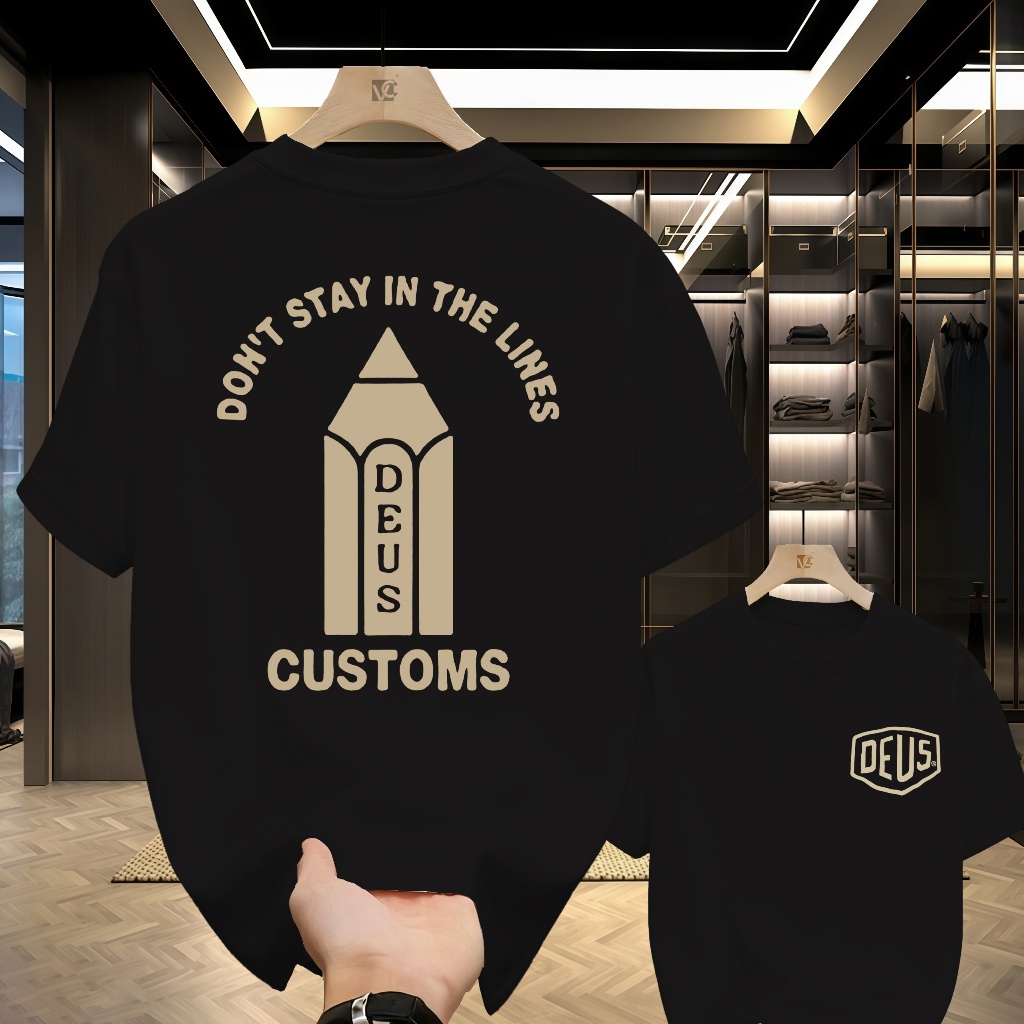 Kaos Deus Ex Machina Tokyo Address 2026, Kaos Kasual Leher Bulat Lengan Pendek dengan Desain Grafis.