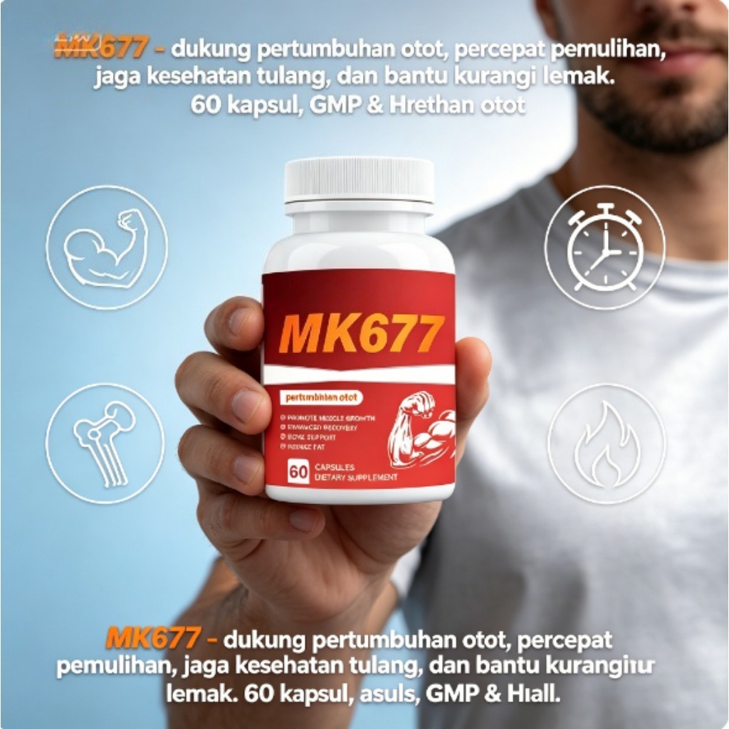 MK677 Supports Muscle Growth Improves Bone Recovery Reduce Fat 60 Capsules LY41733