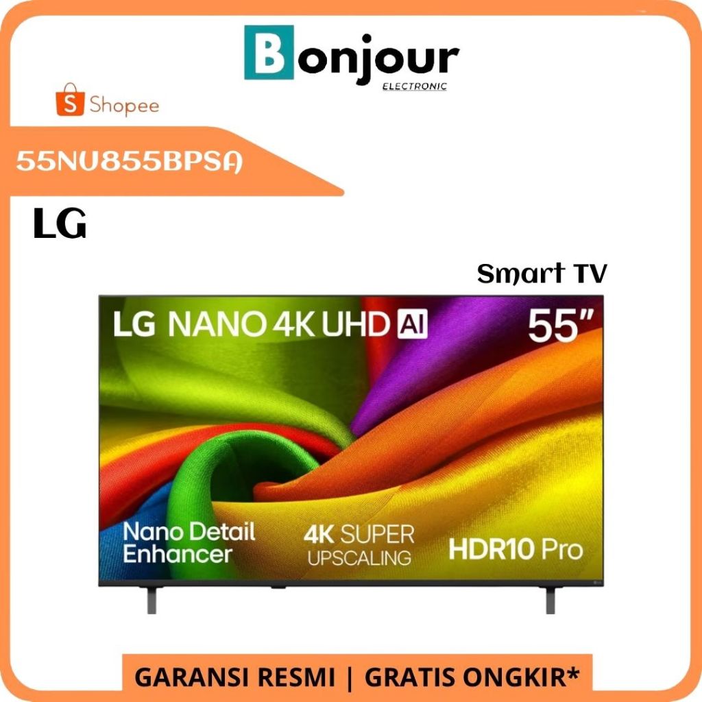 Smart TV LG 55NU855BPSA 4K UHD AI 55 NU855BPSA LG NANO 55 Inci // NU855BPSA
