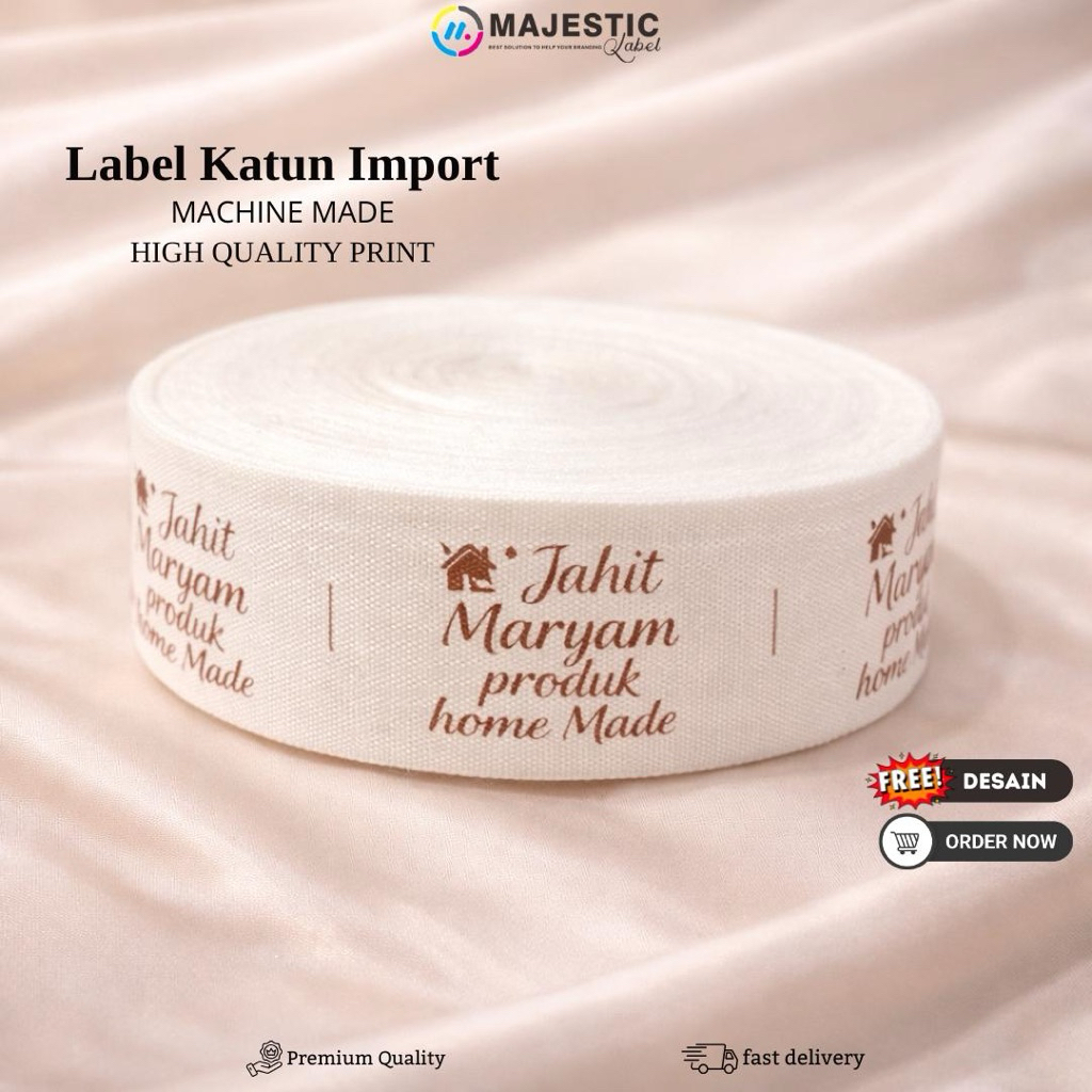 piterban import 200 pcs/cotton tebal import halus/label kaos/label baju/label