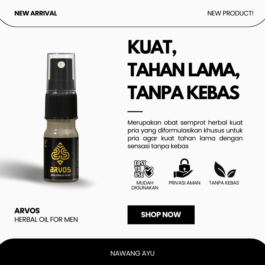 Arvos Spray Tahan Lama Tanpa Kebas BPOM