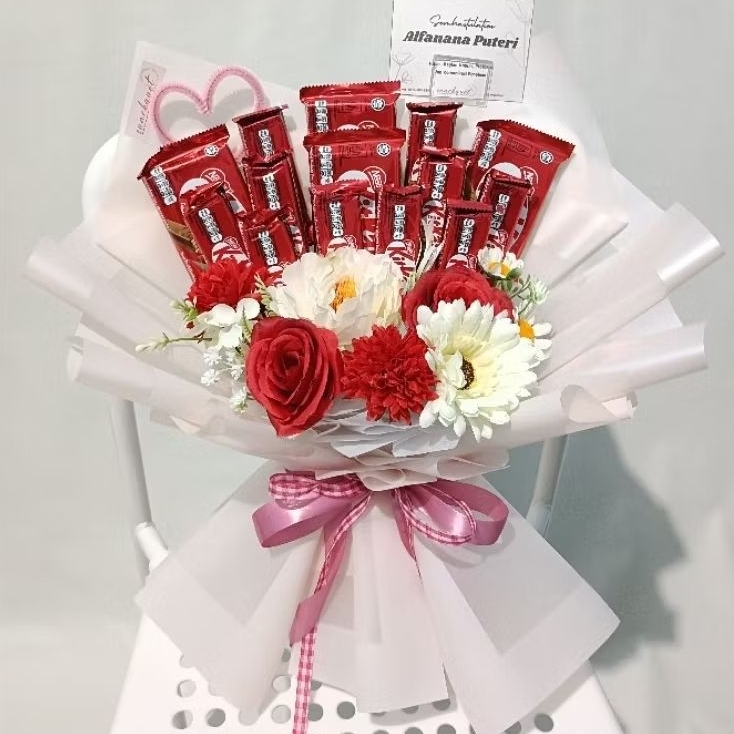 BOUQUET KITKAT SNACKQUET | hadiah wisuda / hadiah graduation / hadiah ulang tahun / anniv / coklat