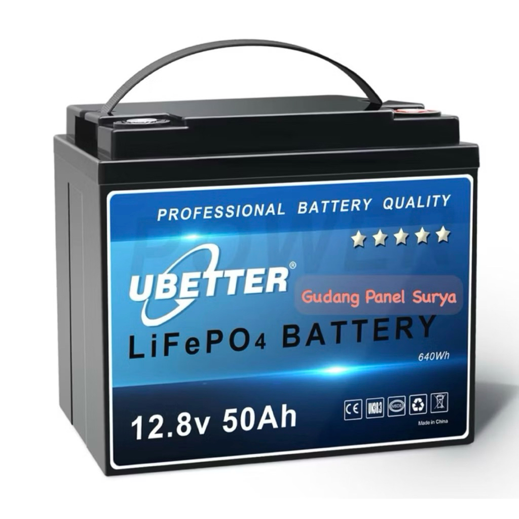Baterai Lithium LiFePO4 12,8V 50AH battery ups lifepo4 12,8v 50ah