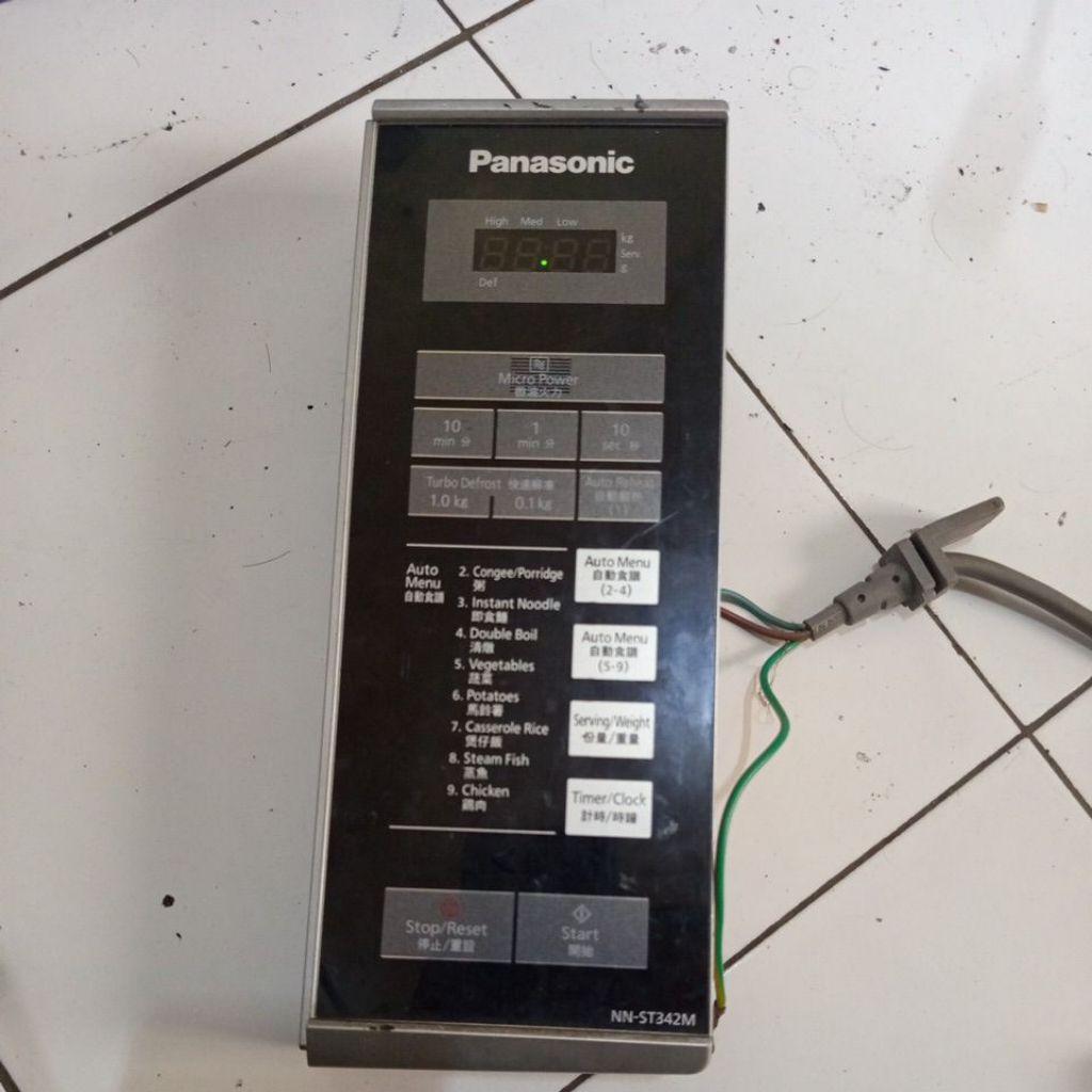 panel membran tombol microwave panasonic nn-st342m