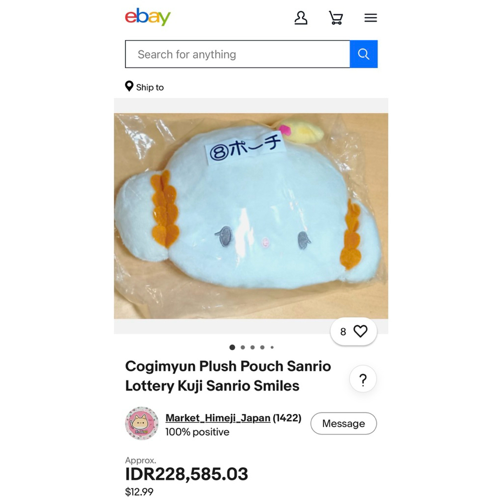 (SANRIO) Cogimyun Plush Pouch Sanrio Dompet Coin