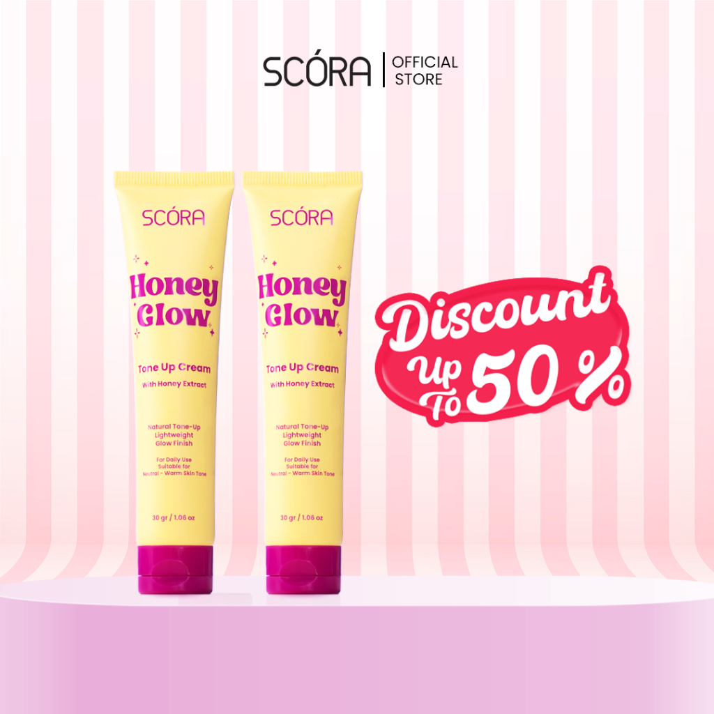 SCORA Honey Glow Tone Up Cream 30 Gr [TWINPACK]
