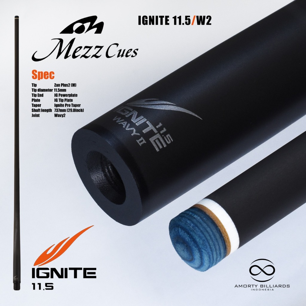 Mezz Ignite Carbon Shaft Joint Wavy 2 / Shaftt Play Billiard
