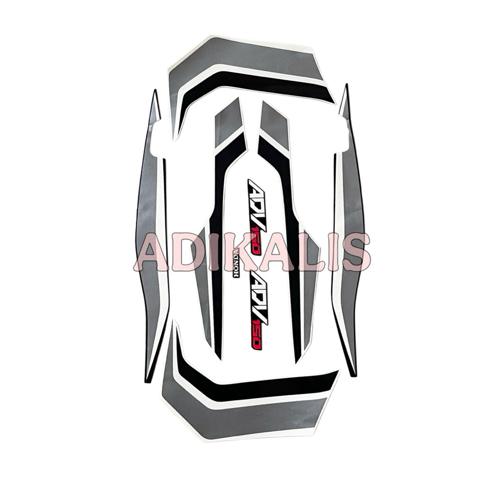 Stiker Striping Lis Body Motor Honda ADV 2019 Putih lis Silver