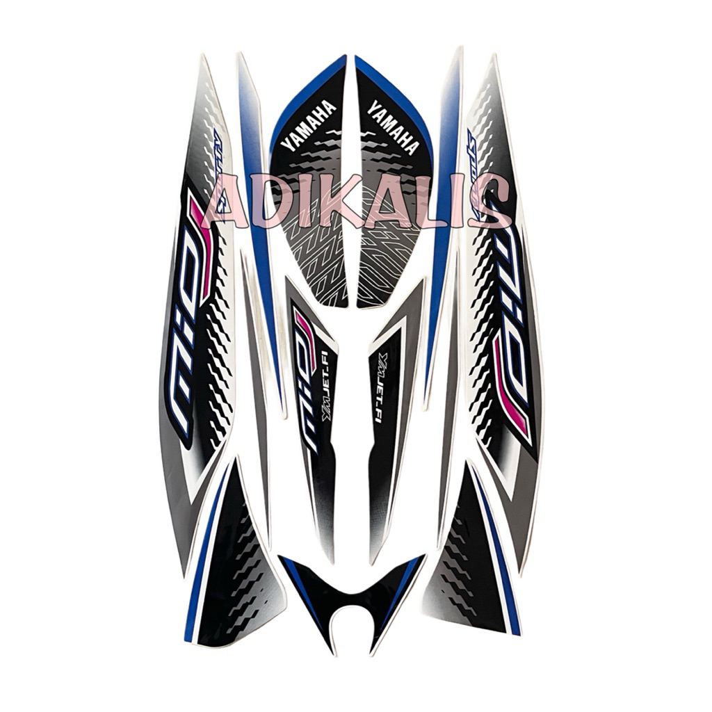 Stiker Striping Lis Body Motor Mio J 2013 Putih