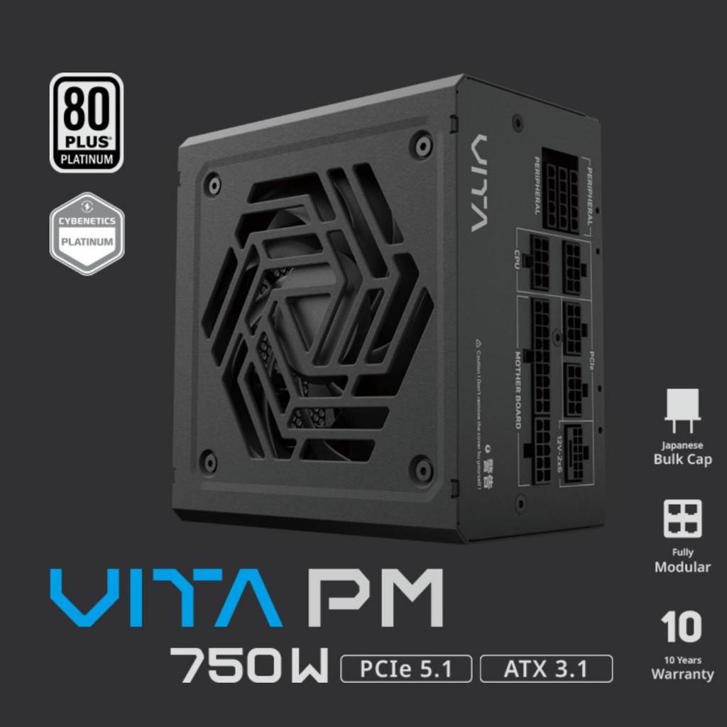 FSP VITA PM 750 PM750 Watt Platinum Full Modular PSU - 10 Years Warranty