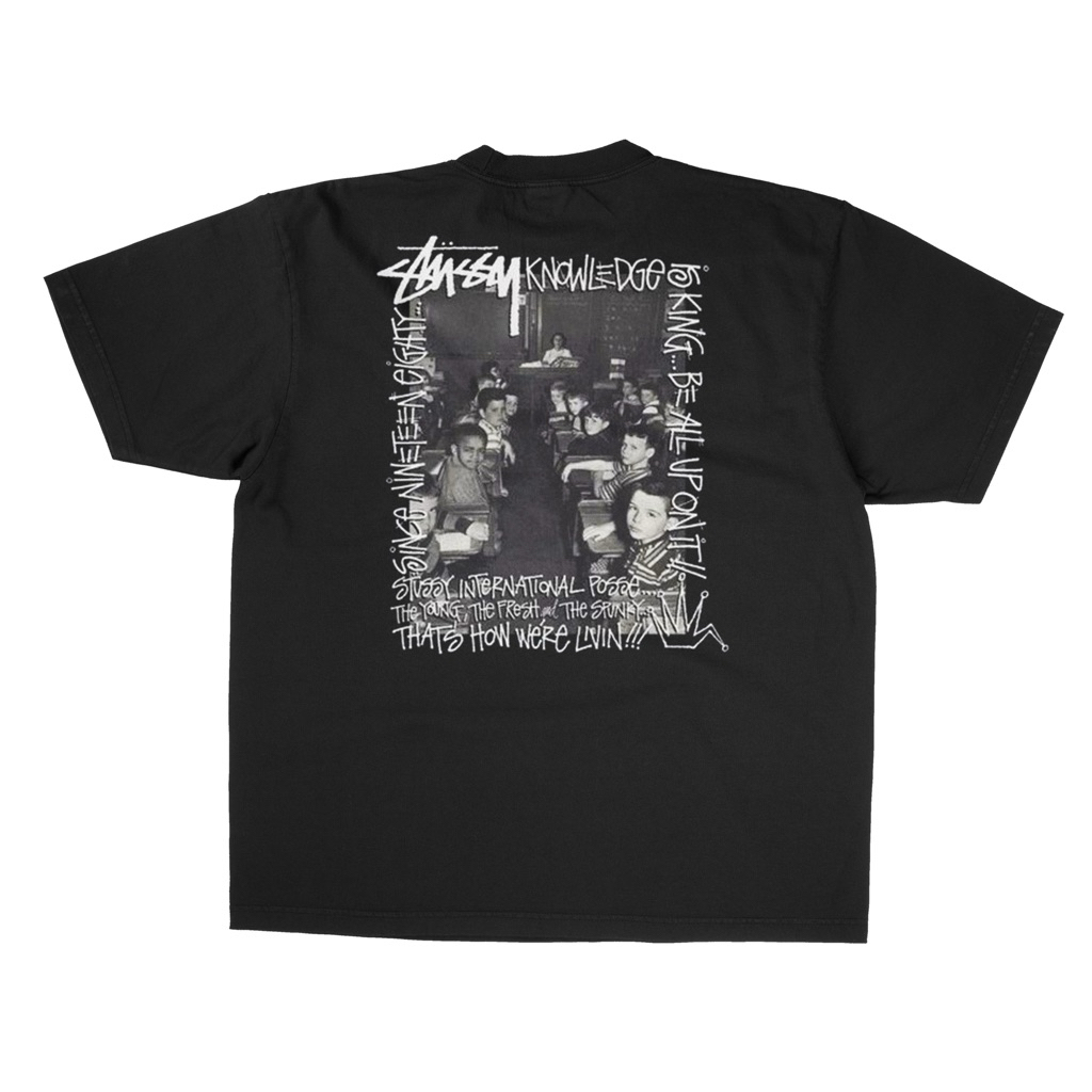 STSSY - Knowledge Is King Tshirt Oversize PREMIUM Berkualitas/Kaos Oversize 24s HeavyWeight Cotton