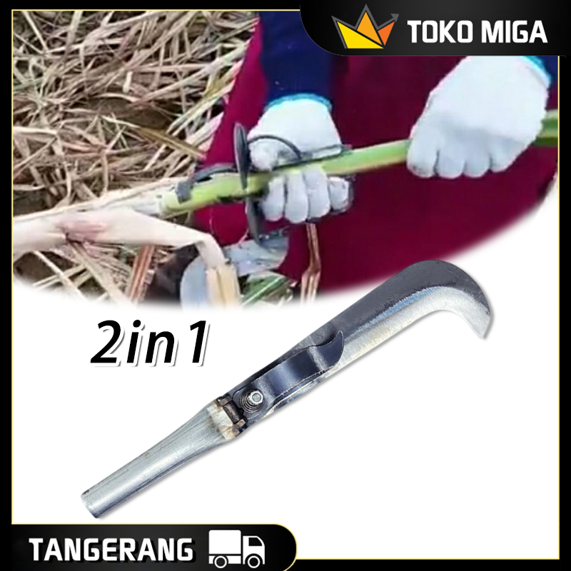 Pisau Tebu Baja Tempa Manual Sangat Tajam & Awet Alat Kupas Daun Tebu Tebal High Quality Parang Tebu