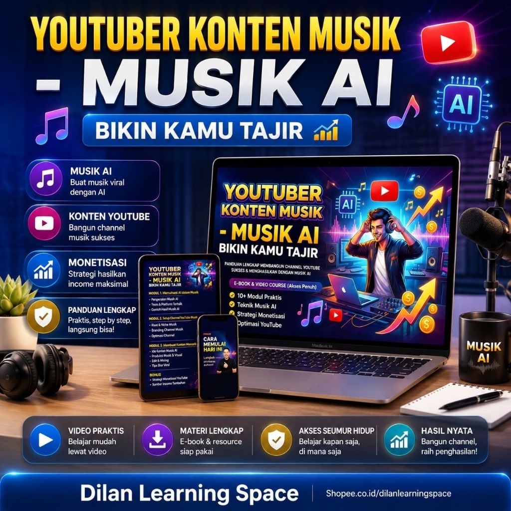 Youtube Musik AI - Youtuber Konten Musik AI yang Bikin Kamu Tajir Mama Digital
