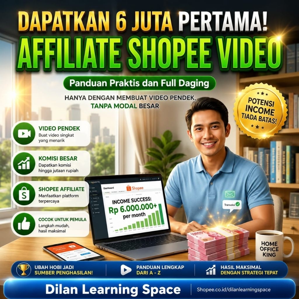 6 Juta Pertama dari Affiliate Shopee Video - Tips dan Trick Menghasilkan Dari Video Affiliate Shopee