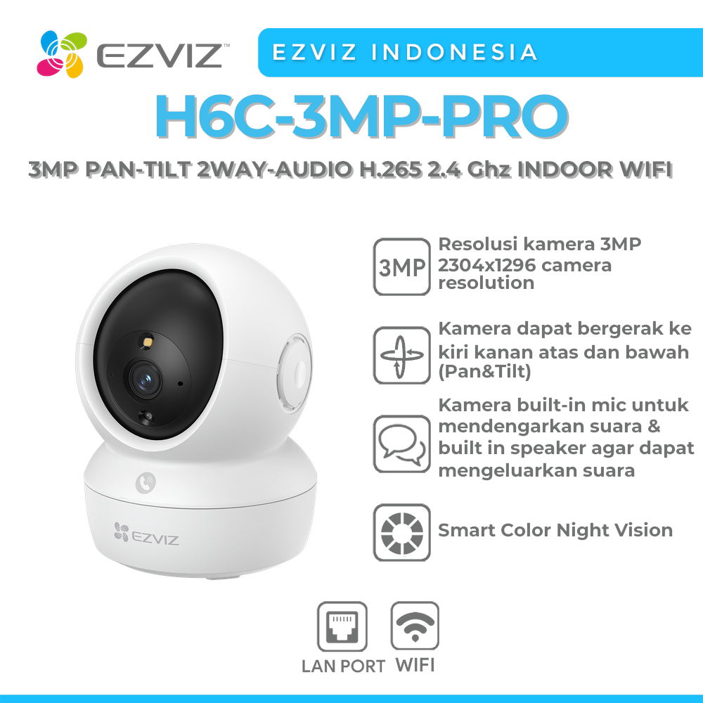 CCTV Ezvis CS - H6C 3Mp Indoor Smart Camera CCTV Wifi